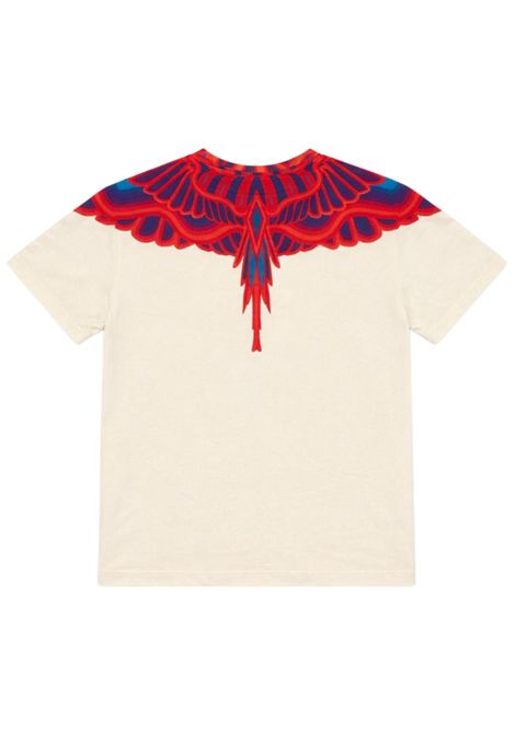 Cream cotton T-shirt for children MARCELO BURLON | BTH039PANNA